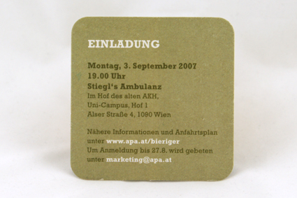 Einladung Bierdeckel