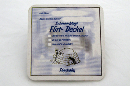 Schnee Flirt Bierdeckel